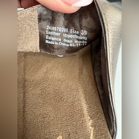 Dansko Donna bronze leather flower sandals slide wedge size 8.5 - Picture 6 of 9